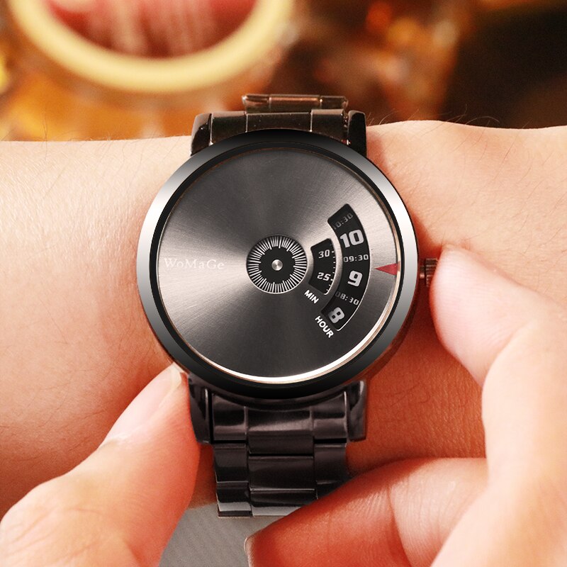 WoMaGe Fashion Watch Men Watches Stainless Steel Creative Men's Watches Male Wristwatch Luxury Mens Clock reloj mujer bayan saat - Korvel