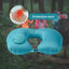 U Shape Neck Cushion Automatic Air Inflatable Pillow Compress Ring For Airplane Car Outdoor Travel - Korvel