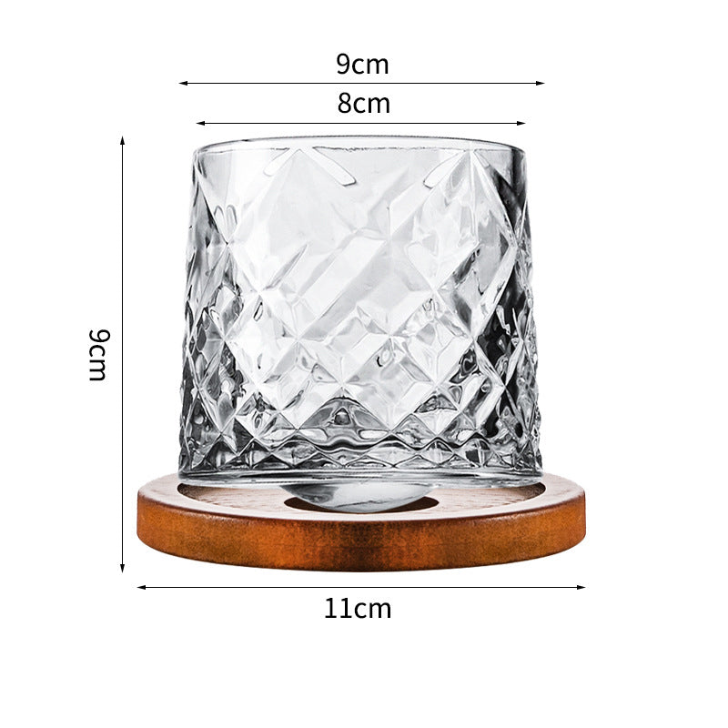 Hand drawn rotating glass cups multiple multi-purpose whiskey glasses rotating glass cups - Korvel