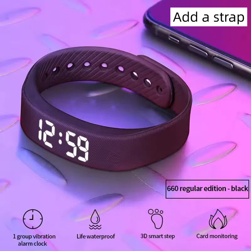 Smart Watch Electronic Vibration Waterproof Night Light Student Bracelet Sports Smart Bracelet - Korvel