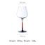Elegant Black and Red Bow Tie Burgundy Wine Glass