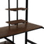 Loft Bed with Desk and Shelf   Space Saving Design Full Black - Korvel