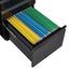 Locked three drawer storage mobile metal filing cabinet with pre installed wheels under the desk filing cabinet - Korvel