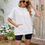 Half Zip Short Sleeve Hooded Top - Korvel