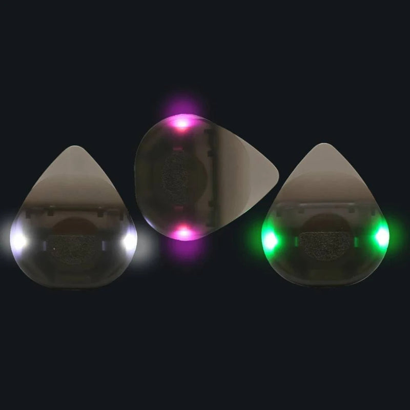 Guitar Touch Luminous Pick with High-Sensitivity LED Light Stringed Instrument Plectrum Non-Slip for Bass Electric Guitarists - Korvel