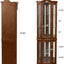 Elegante vitrina de esquina con estantes de vidrio ajustables