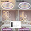 Dimmable LED Ceiling Fan with Modern Design in Purple