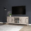 Grey Walnut TV Stand Storage Media Console with Two Doors