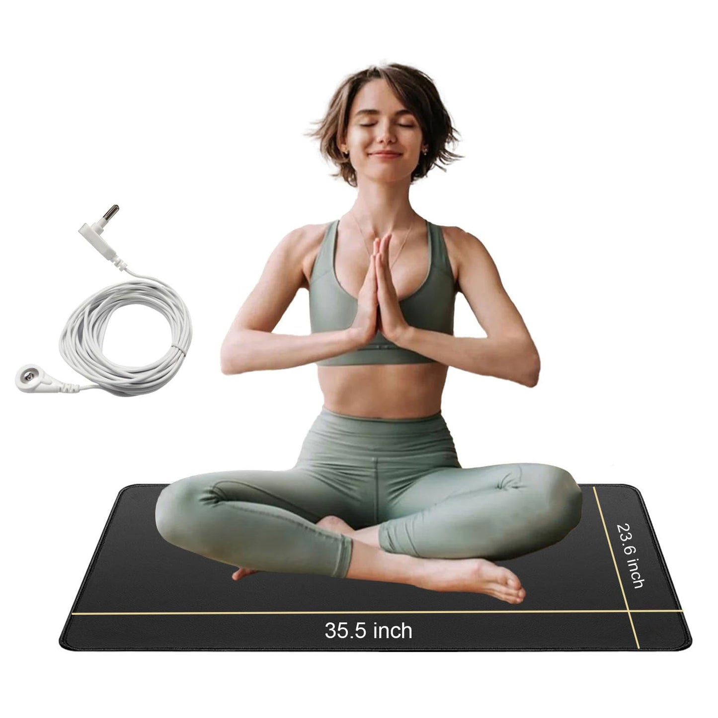 Tapis de yoga en cuir conducteur premium