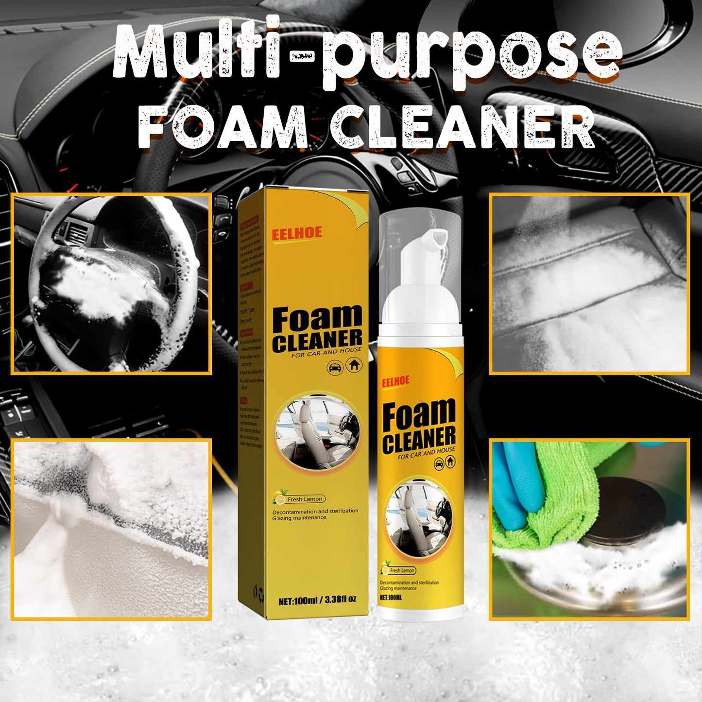 Premium Foam Upholstery Cleaner for Vehicle Interiors