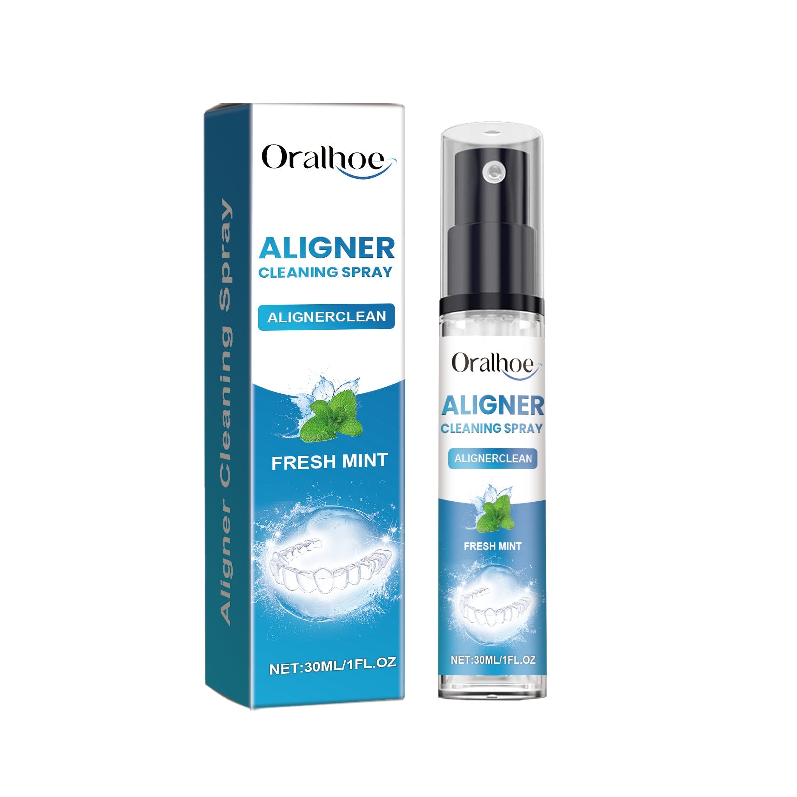 Denture Cleaner Spray, Denture Cleaner Cosmetic Teeth Denture Cleaner Spray Portable - Korvel
