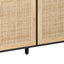 62.20"Elegant and Functional 4-Door Rattan Decorative Storage Cabinet,for Bedroom,Living Room,Office,Easy Assembly,Black - Korvel