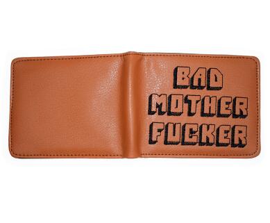 Pulp Fiction Jules Wallet with zipper Coin Pocket Bad Mother Letters Boys Wallet Card Holder Vintage Gift Purse - Korvel
