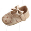 Multicolor Embroidered Peach Heart Bow Baby Shoes