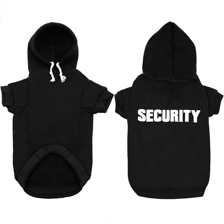 New pet hoodie, outerwear, Security printed hoodie, dog clothing for autumn and winter - Korvel