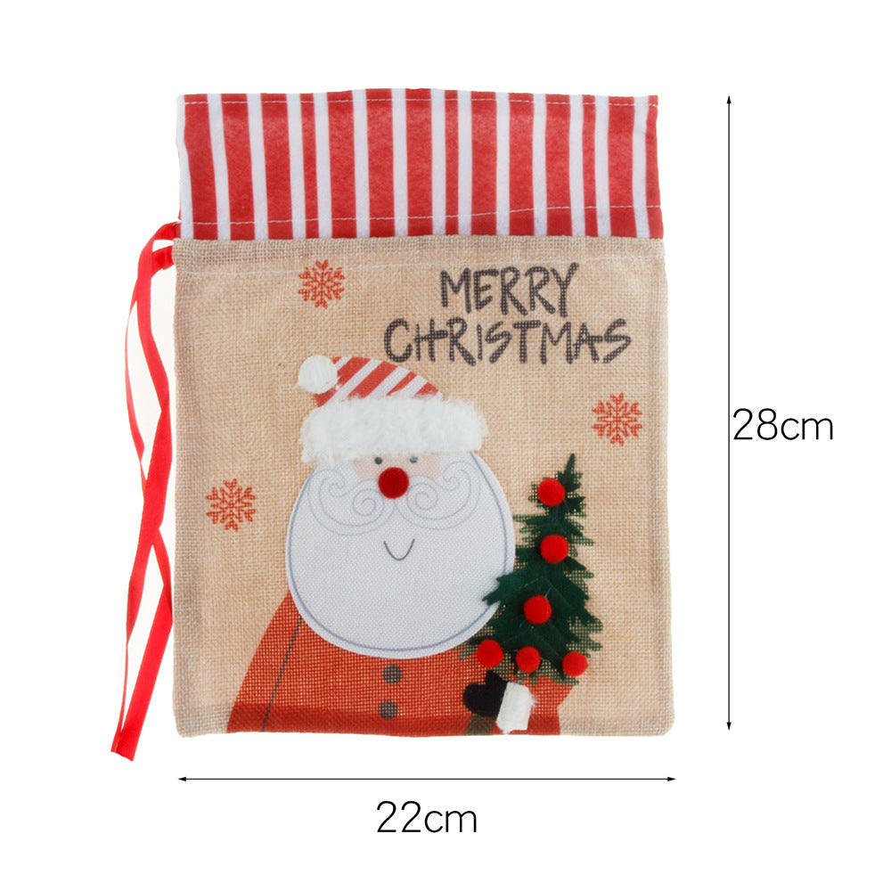 Sacs Cadeaux en Jute Premium pour Célébrations de Noël