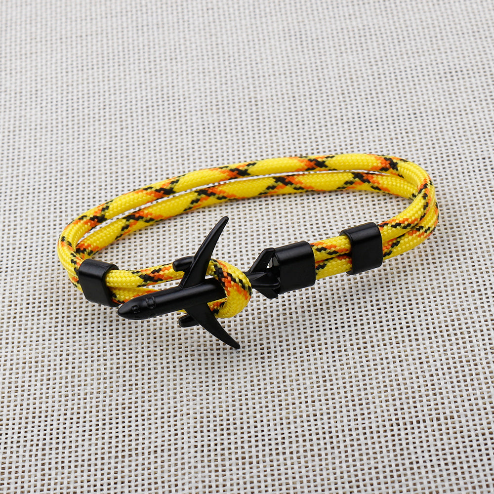 Pulsera de Ancla de Avión de Moda Moderna para Hombres y Mujeres