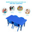 Kids Plastic Rectangular Learn and Play Table - Blue