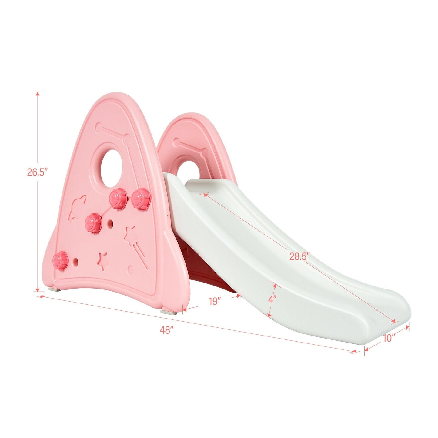 Freestanding Baby Slide Indoor Climber Set - Pink