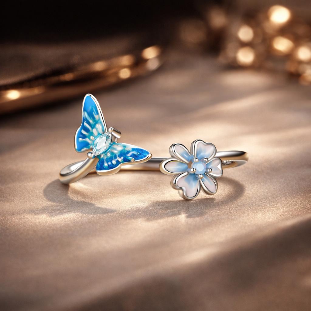 Bague en Opale Nanomètre en Argent Sterling 925 Élégante