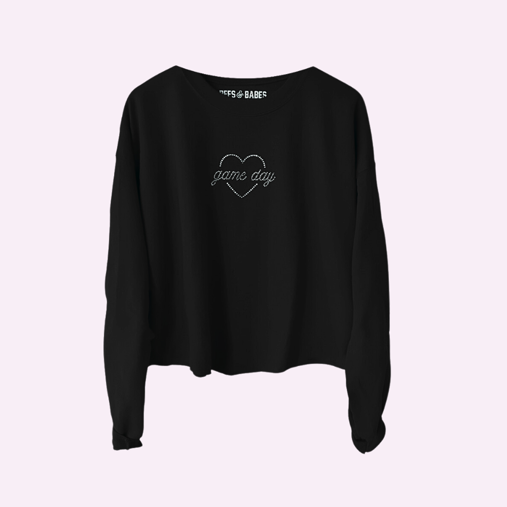 Sudadera Cortada con Brillantes para el Día del Juego