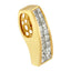 14K Yellow Gold Princess Cut Diamond Column Pendant Necklace