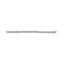 Bracelet en or blanc 14K avec diamants en maillons byzantins - 7 pouces