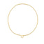 Collar de eslabones de papel con elemento en forma de corazón de oro amarillo de 14k