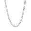 Cadena Figaro Sólida de Oro Blanco de 14k - 3.8mm de Ancho