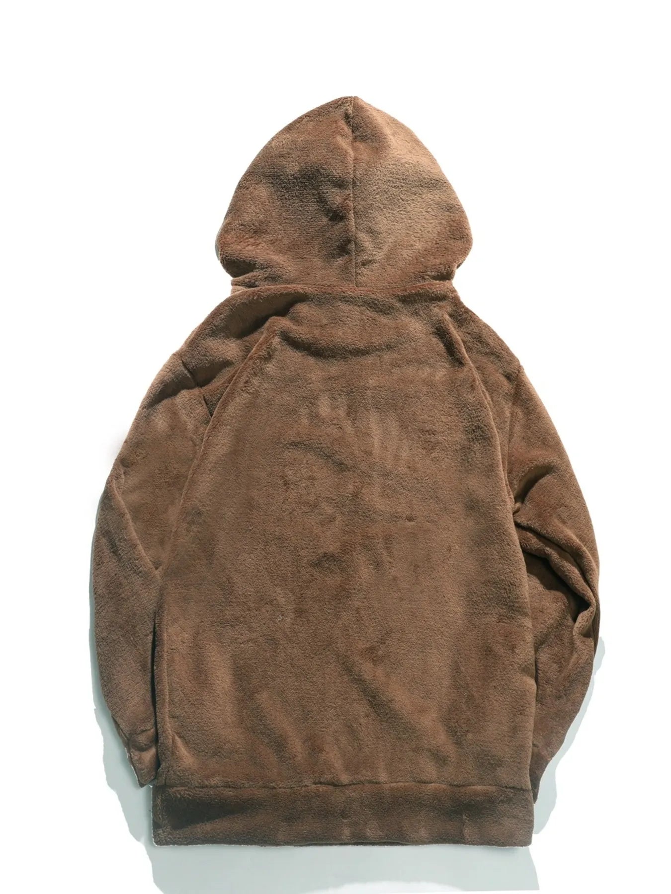 Hoodie en Fleece à Manches Longues avec Cordon de Serrage pour Homme