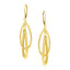 14k Yellow Gold Teardrop Dangle Earrings