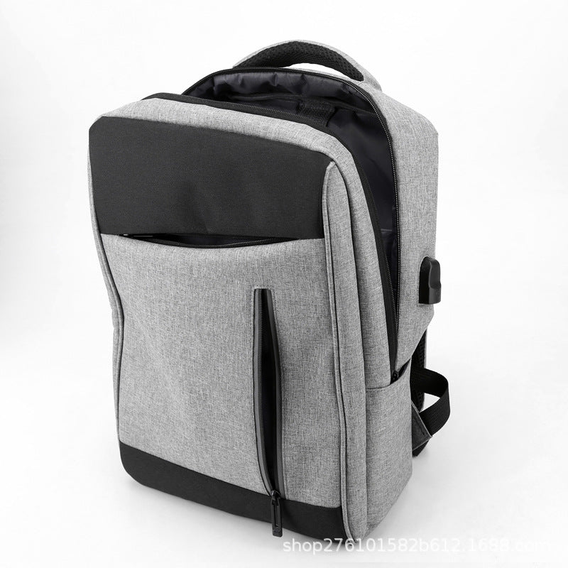 Large Capacity Business Casual Laptop Backpack with USB Charging