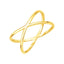 14k Yellow Gold Polished X Profile Engagement Ring
