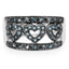 Bague de fiançailles en argent sterling avec diamant bleu véritable de 0,32 carat