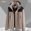 Unisex Colorblock Hooded Windbreaker Jacket with Pockets