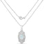 Pendentif en aigue-marine et topaze blanche de 0,48 carat en argent sterling