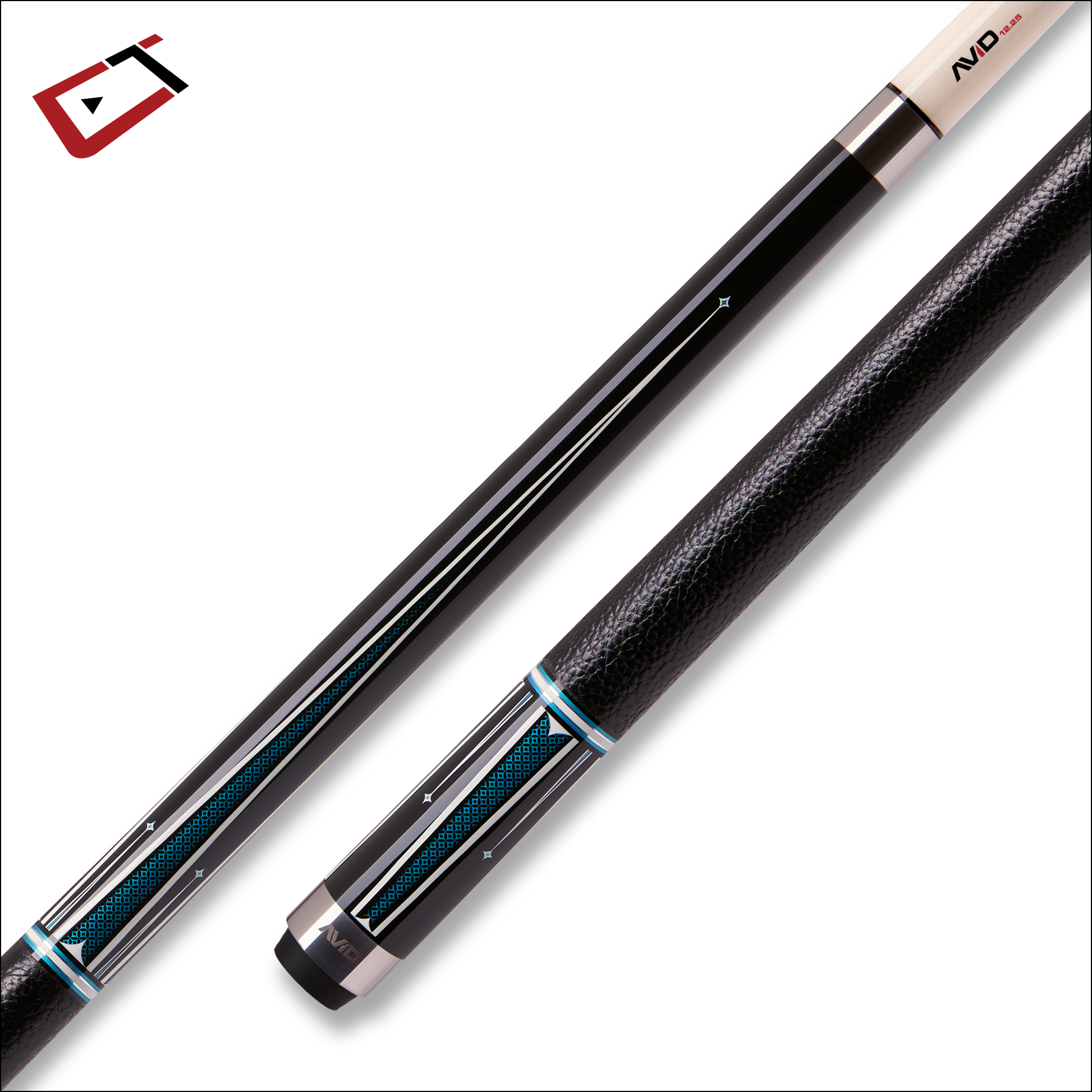 CueTec Avid Opt-X Teal 12.75mm Shaft - 19oz Precision Cue Stick - Korvel