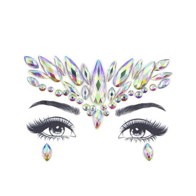 Glitter Face Jewels - 23 Sets of Temporary Makeup Stickers