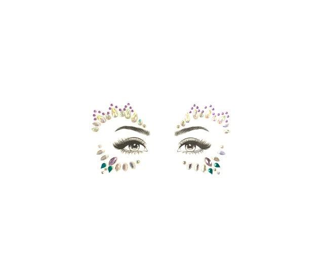Joyas de Cara Brillantes - 23 Conjuntos de Pegatinas de Maquillaje Temporales