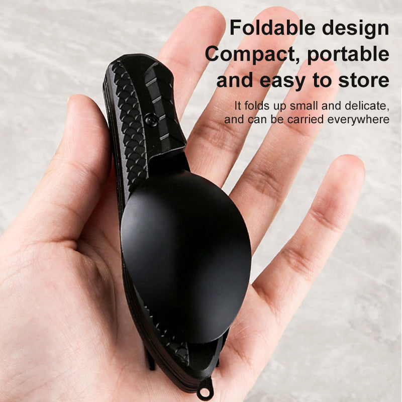 Multifunctional camping tableware stainless steel knife fork spoon, outdoor portable survival eating tools - Korvel