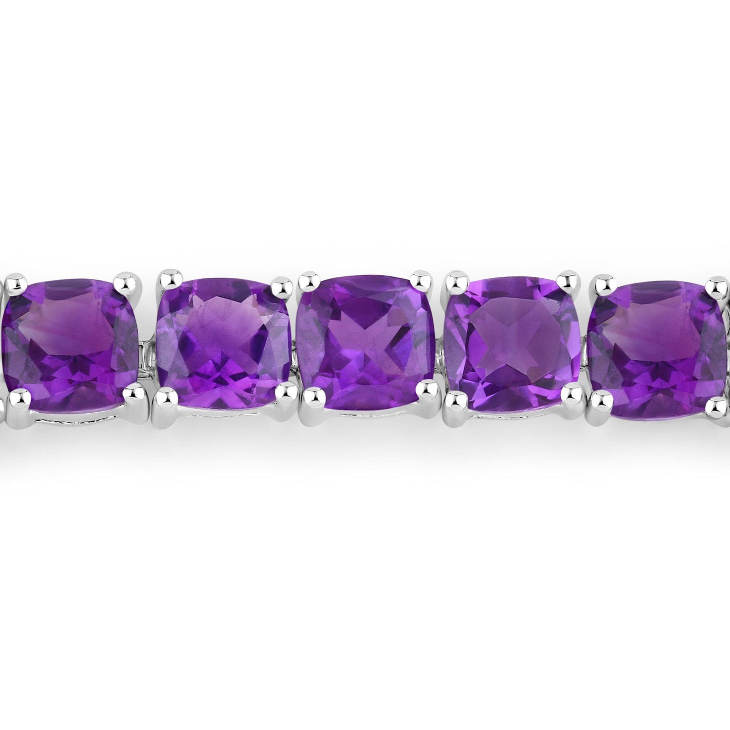 Bracelet en argent sterling .925 avec améthystes véritables de 6,05 carats