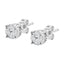 Pendientes de Stud de Diamante en Clúster de Plata Esterlina .925