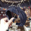 New Fashion Denim Hairband Wide Side Headband Center Knot Headwear Soft Turban Hair Accessories - Korvel