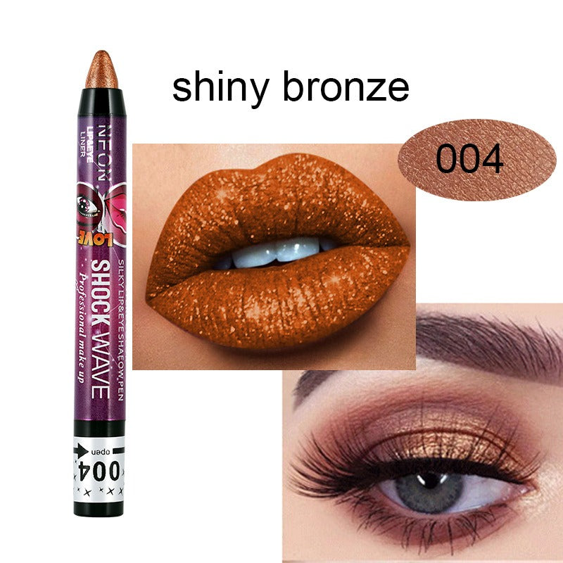 KISS SUSY 36 color eye shadow pencil stick lip pencil 2 in 1 is not easy to smudge - Korvel