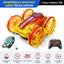 Colorful light wheel double-sided stunt amphibious remote control car watch dual control four-wheel drive power - Korvel
