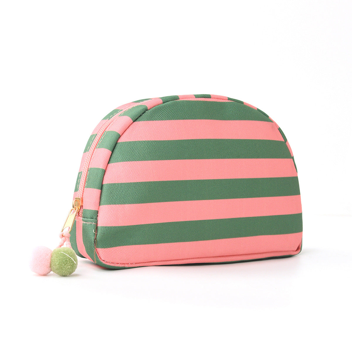 Trousse de maquillage en forme de coquillage rayé pour un usage quotidien