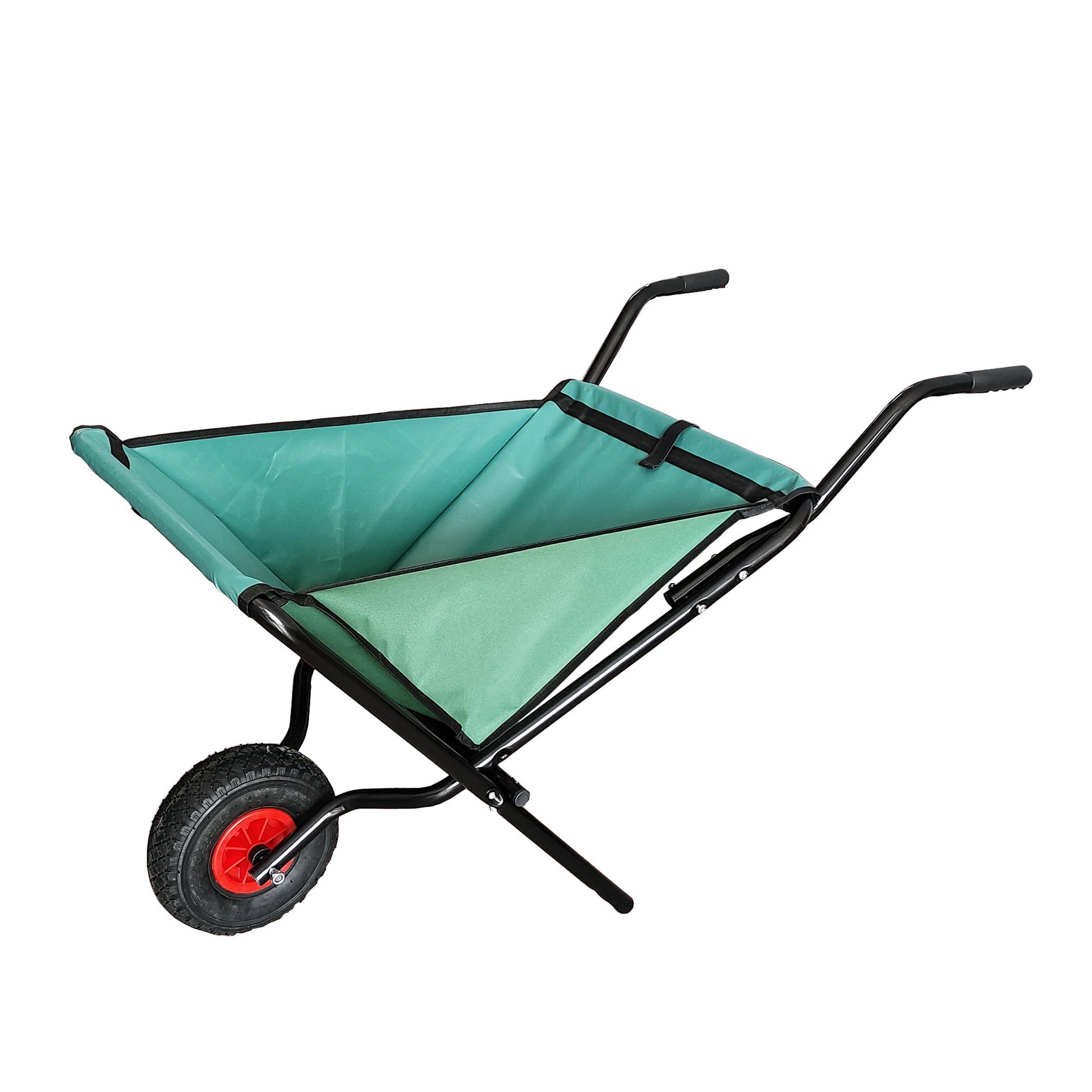 Folding unicycle 176 pounds folding yard unicycle heavy-duty Oxford cloth green lawn bicycle 10 inch inflatable tires - Korvel