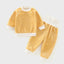 Children's Autumn And Winter Warm Suit Baby Spring And Autumn Plus Fleece Outer Wear Tops Pants Men And Women Baby Two Sets - Korvel