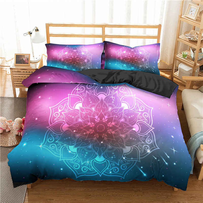 Small Fresh Digital Print Quilt Set 3 Piece Dream Catcher 3D - Korvel