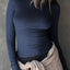 Long Sleeve Crop T-Shirt with Ribbed Texture